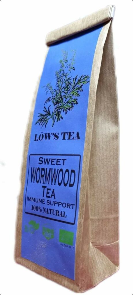Blue kraft bag of Sweet Wormwood Tea